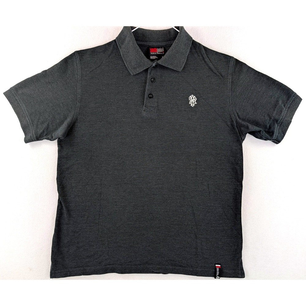 Vintage Y2K Southpole Authentic Collection Gray Polo Shirt Men's L 2000s